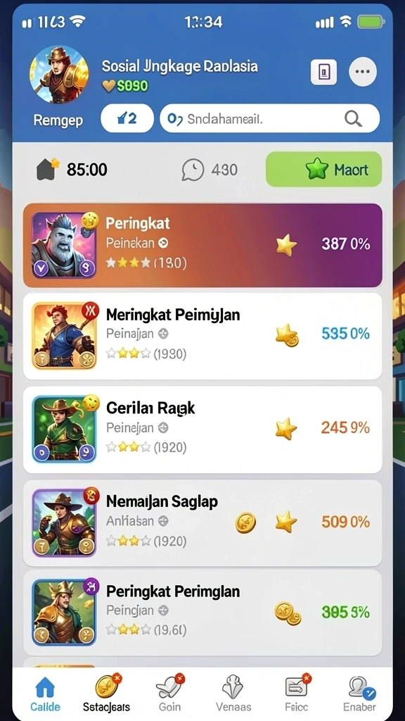 luck365 - Tangkapan layar menampilkan antarmuka permainan yang menarik.